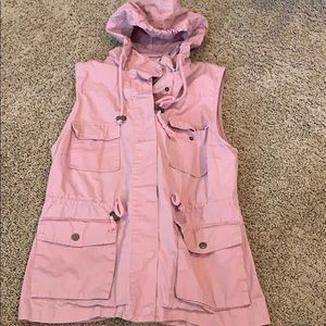 Full button, hoodie vest